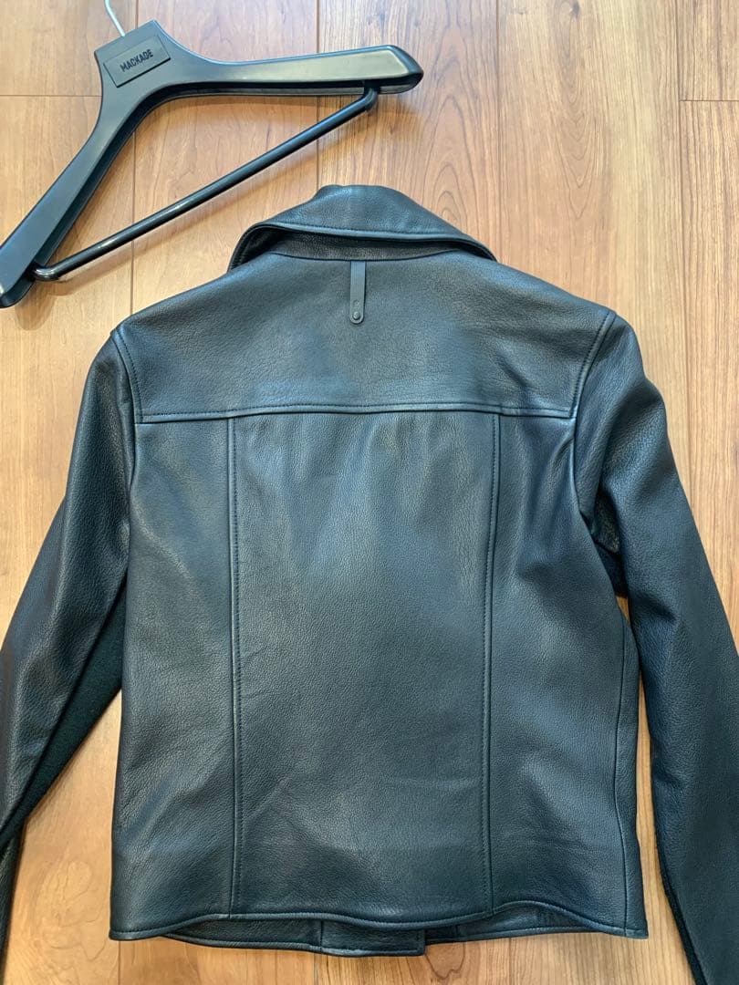 値下　マッカージュ　ブラックレザー　ライダースジャケット