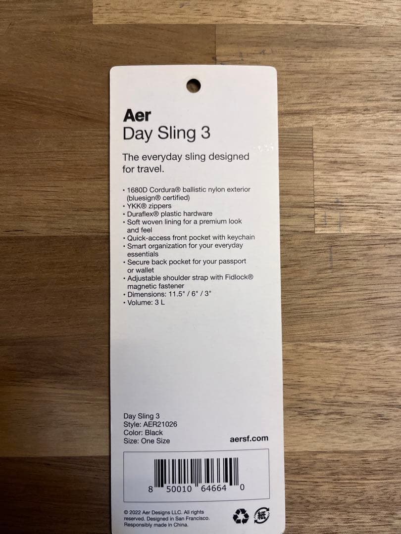 比*鳥様 Aer Day Sling 3 定価15950円