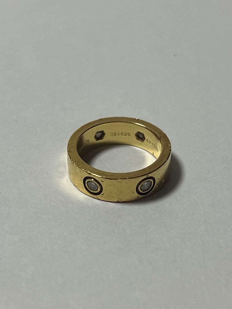 Cartier ゴールドリング ダイヤモンド装飾