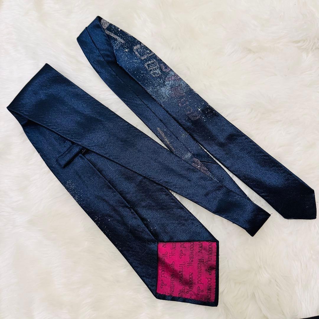 Vivienne WestWood MAN 宇宙/星空ネクタイ ネイビー