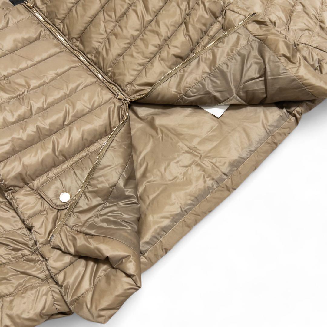 スマイル様タトラス ノーカラーダウンジャケット ライトブラウン 03