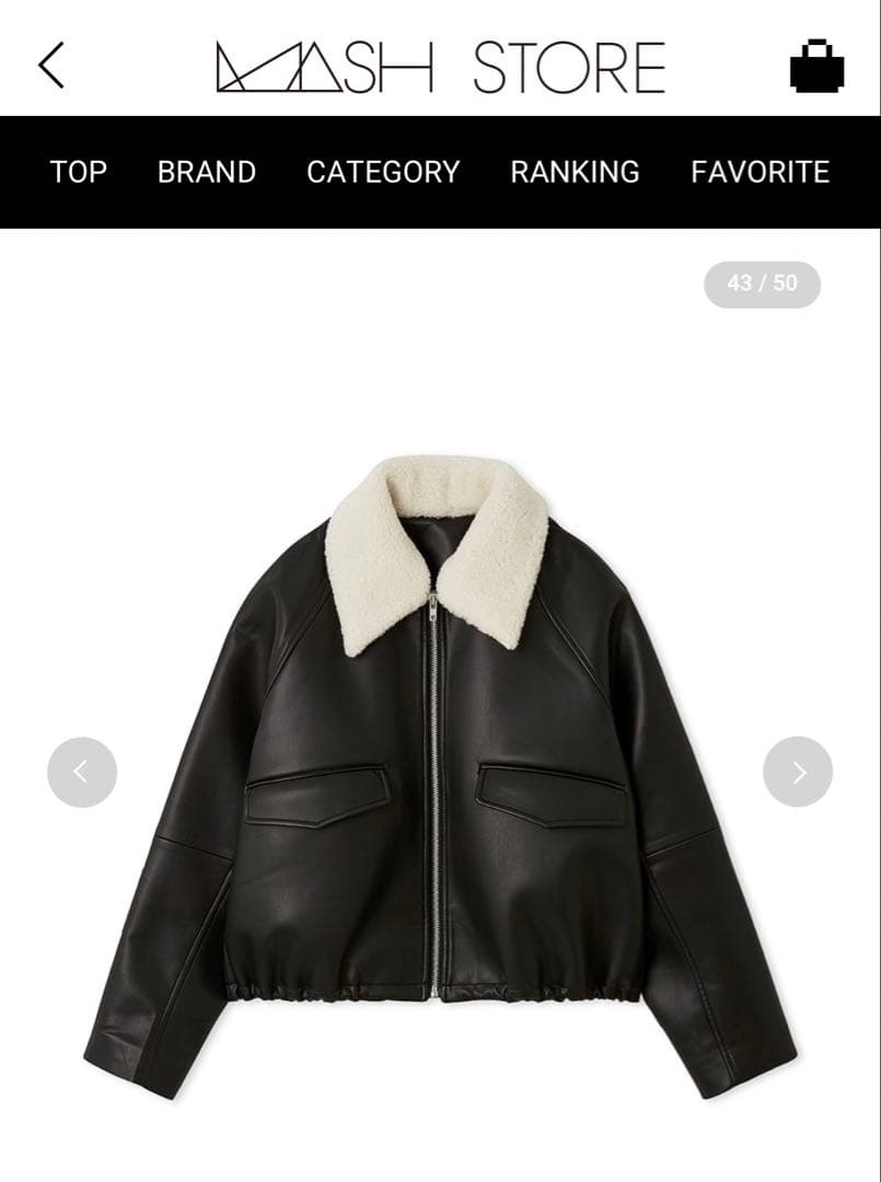 Mila Owen ミラオーエン ステンカラーフェイクレザーブルゾン アウター