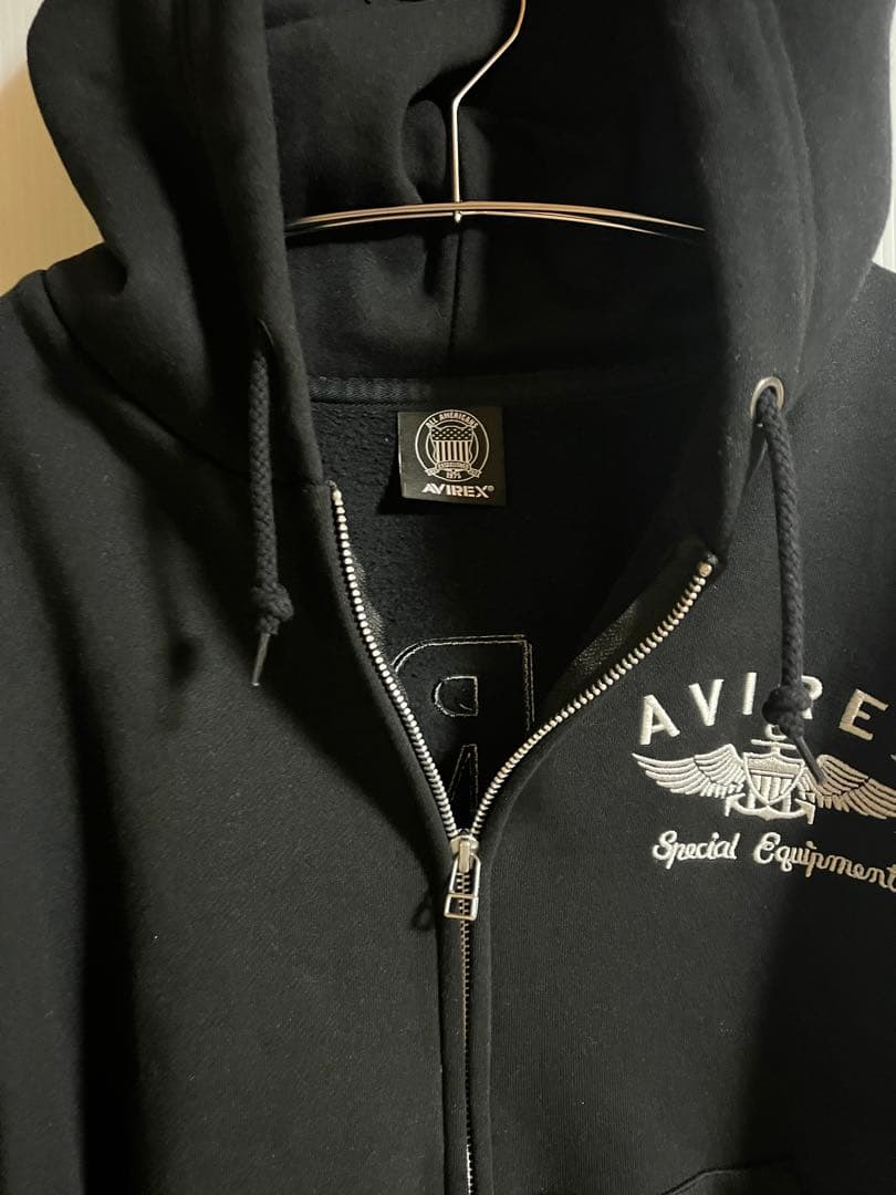 AVIREX アビレックス ブラック パーカー L