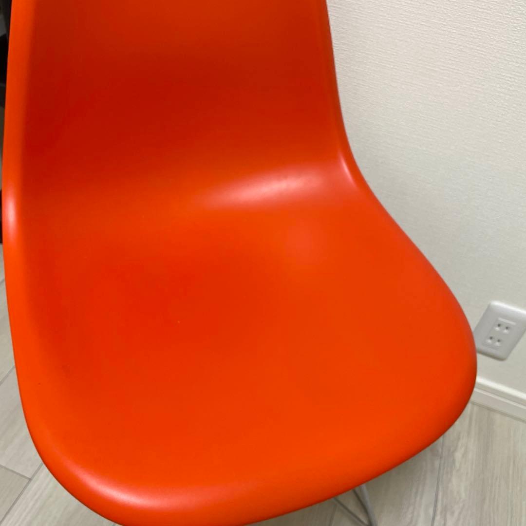 【イームズ】プラスチック シェルサイドチェア ワイヤーベースDRS レッド