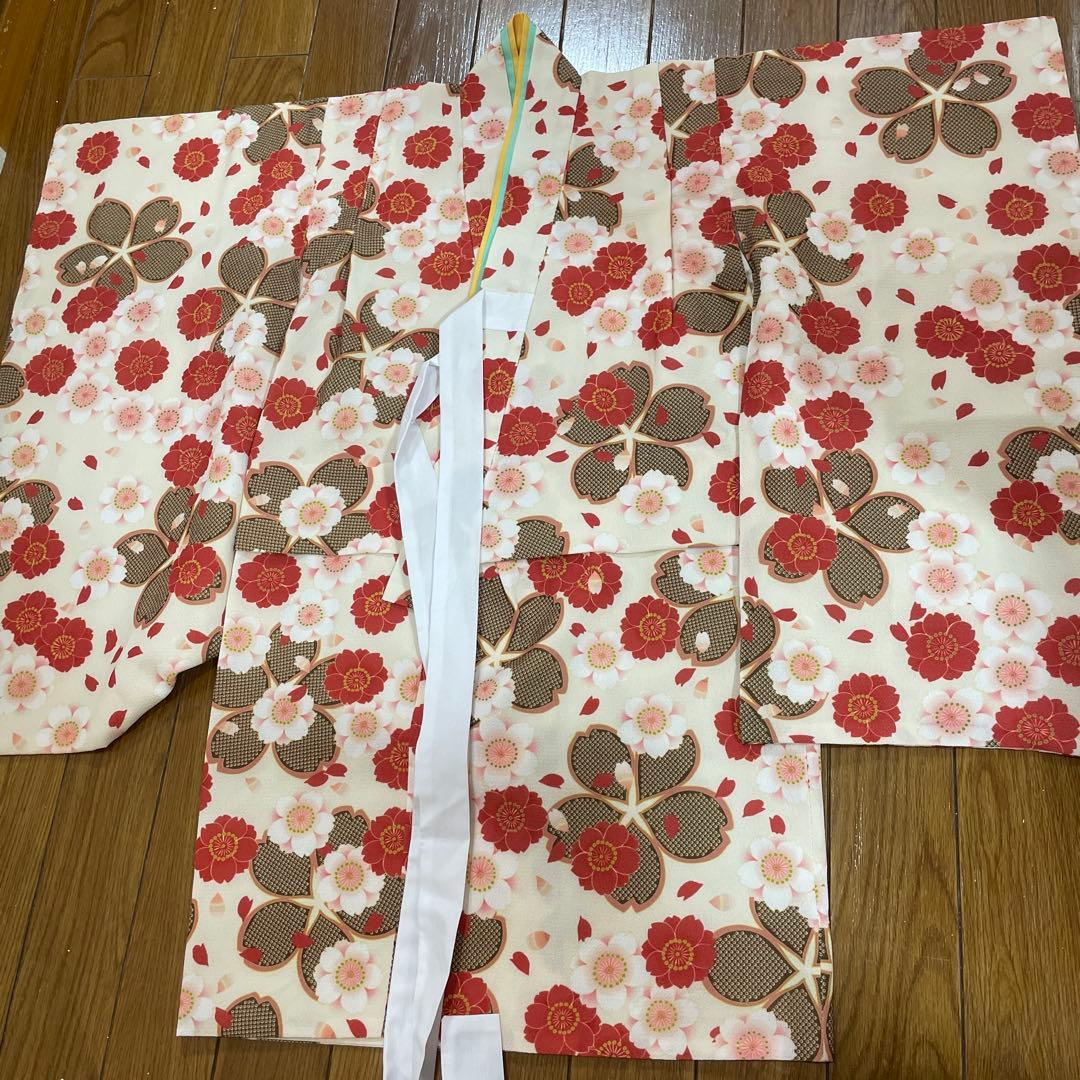 七五三　3歳　100 被布 髪飾り 草履セットキャサリンコテージ