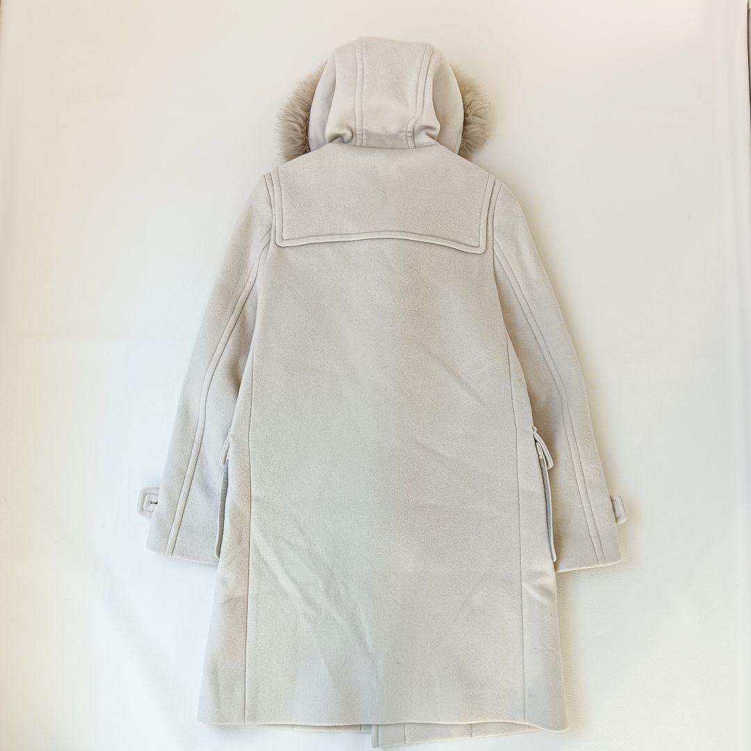 美品✨シップスSHIPS リアルファー2wayロングダッフルコート カシミヤ混
