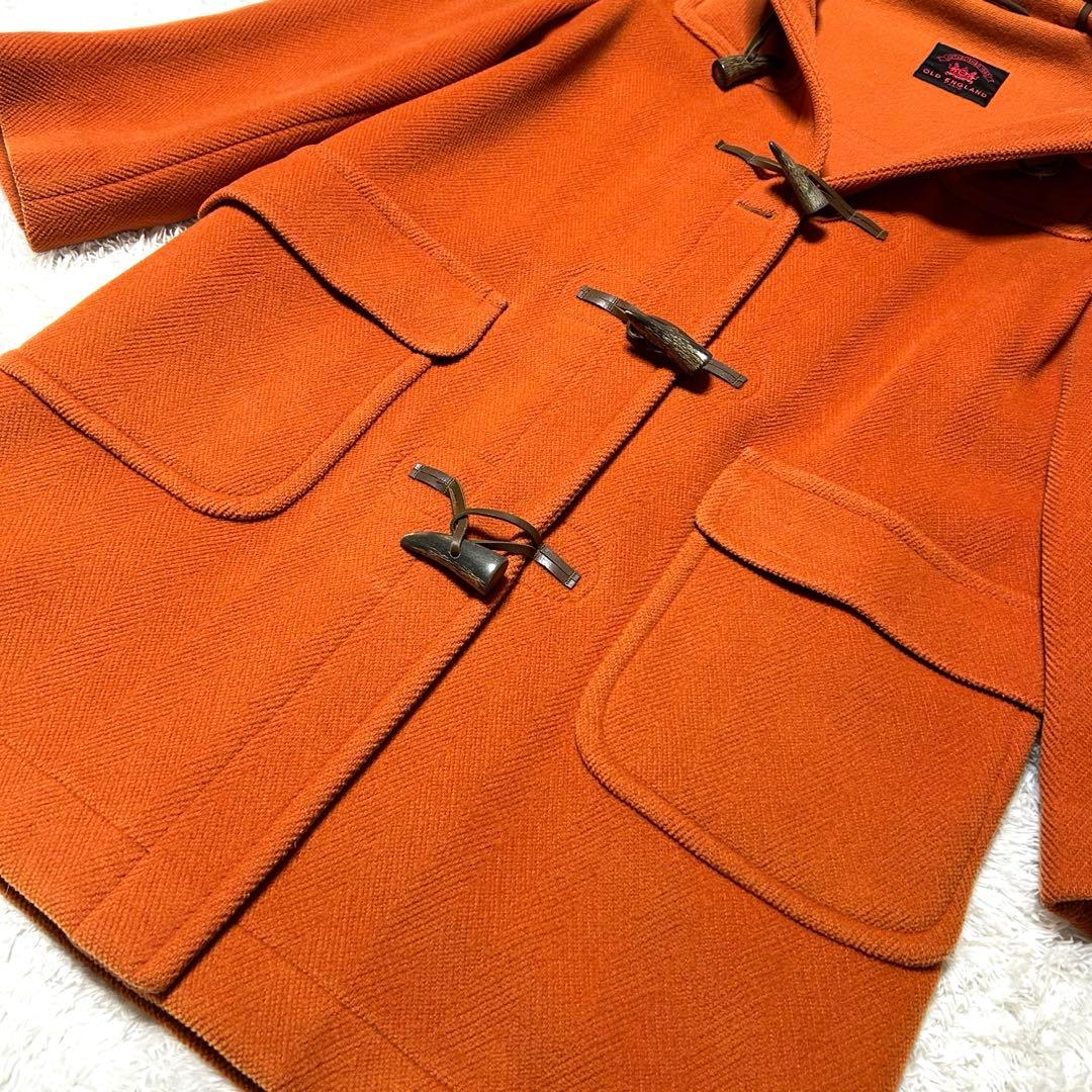 【希少色】オールドイングランド ダッフルコート ヘリンボーン オレンジ L