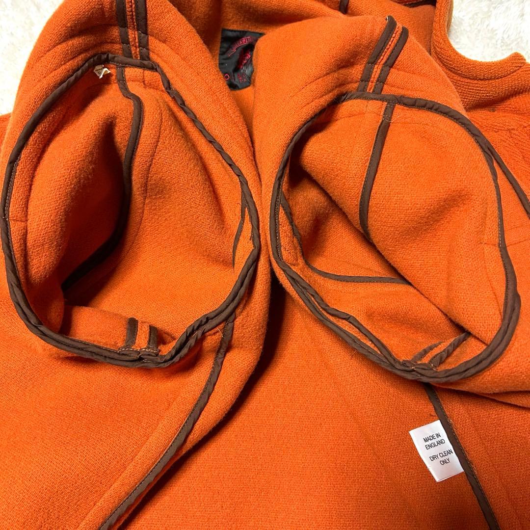 【希少色】オールドイングランド ダッフルコート ヘリンボーン オレンジ L