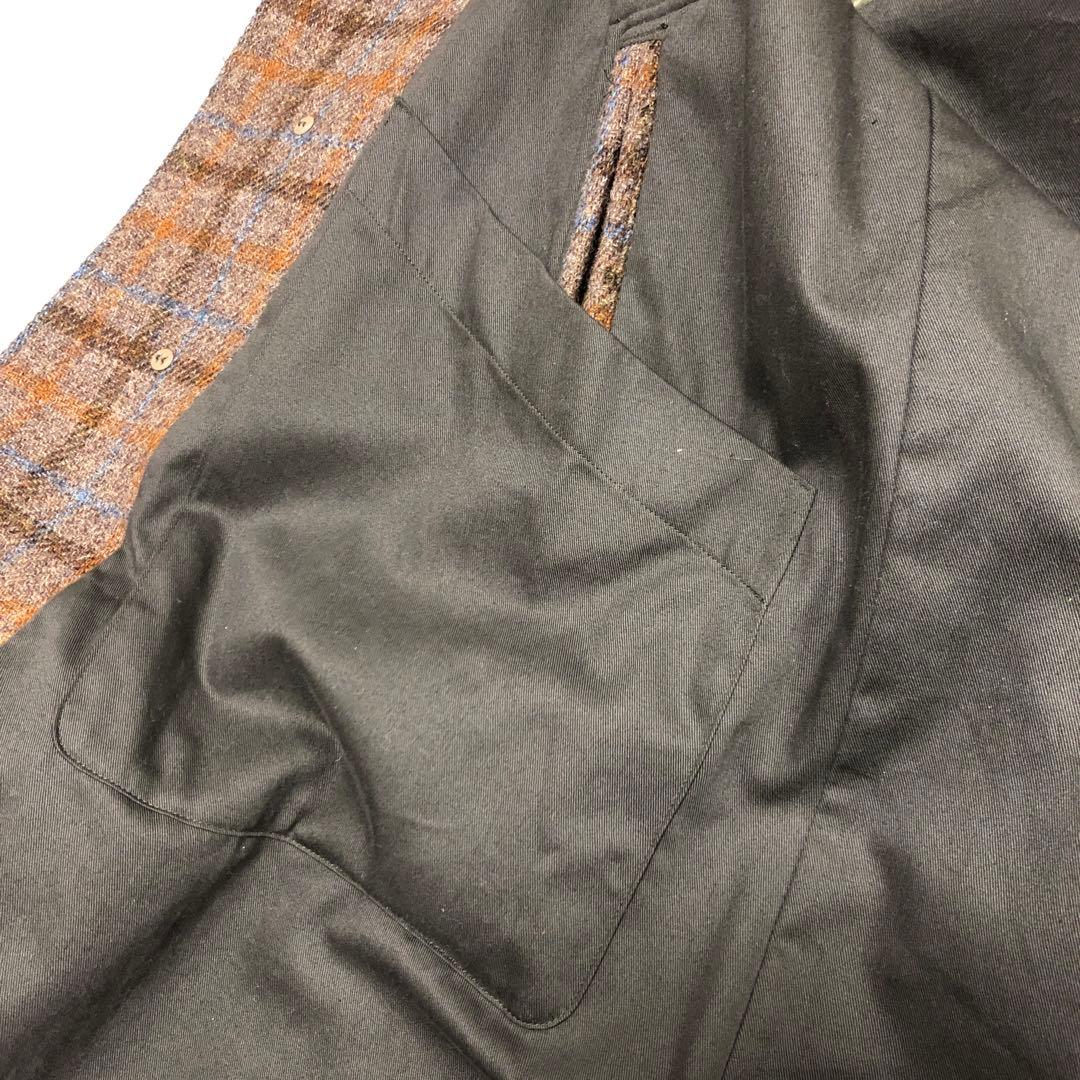 極美品　WORKERS バルカラーコート Harris tweed BROWN
