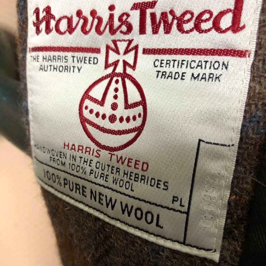 極美品　WORKERS バルカラーコート Harris tweed BROWN