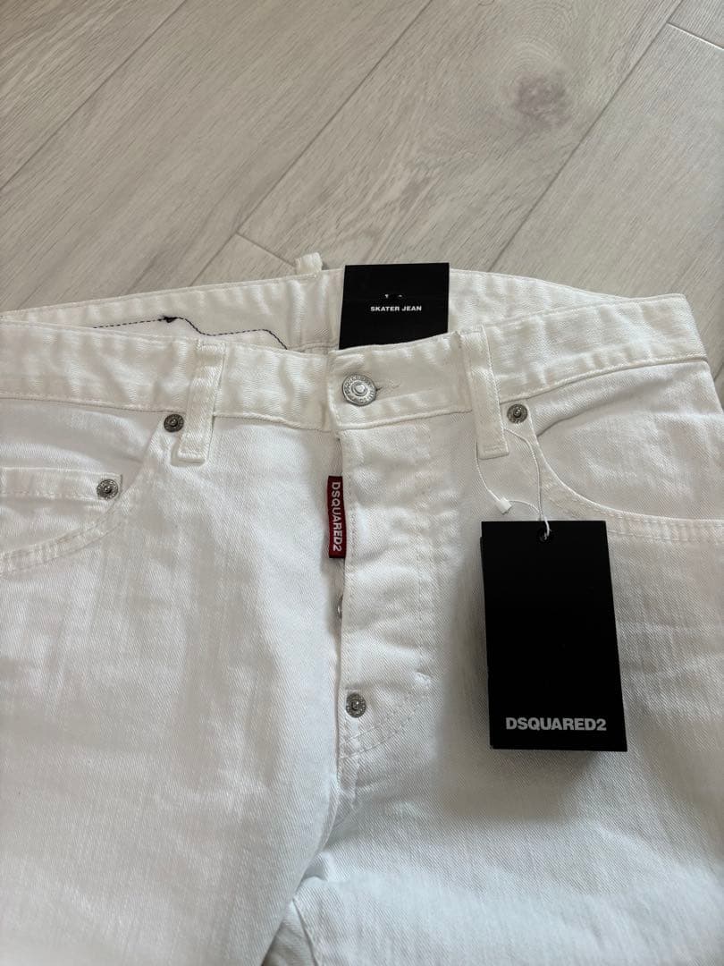 DSQUARED2 ホワイト スリムフィット デニム 42 2点セット
