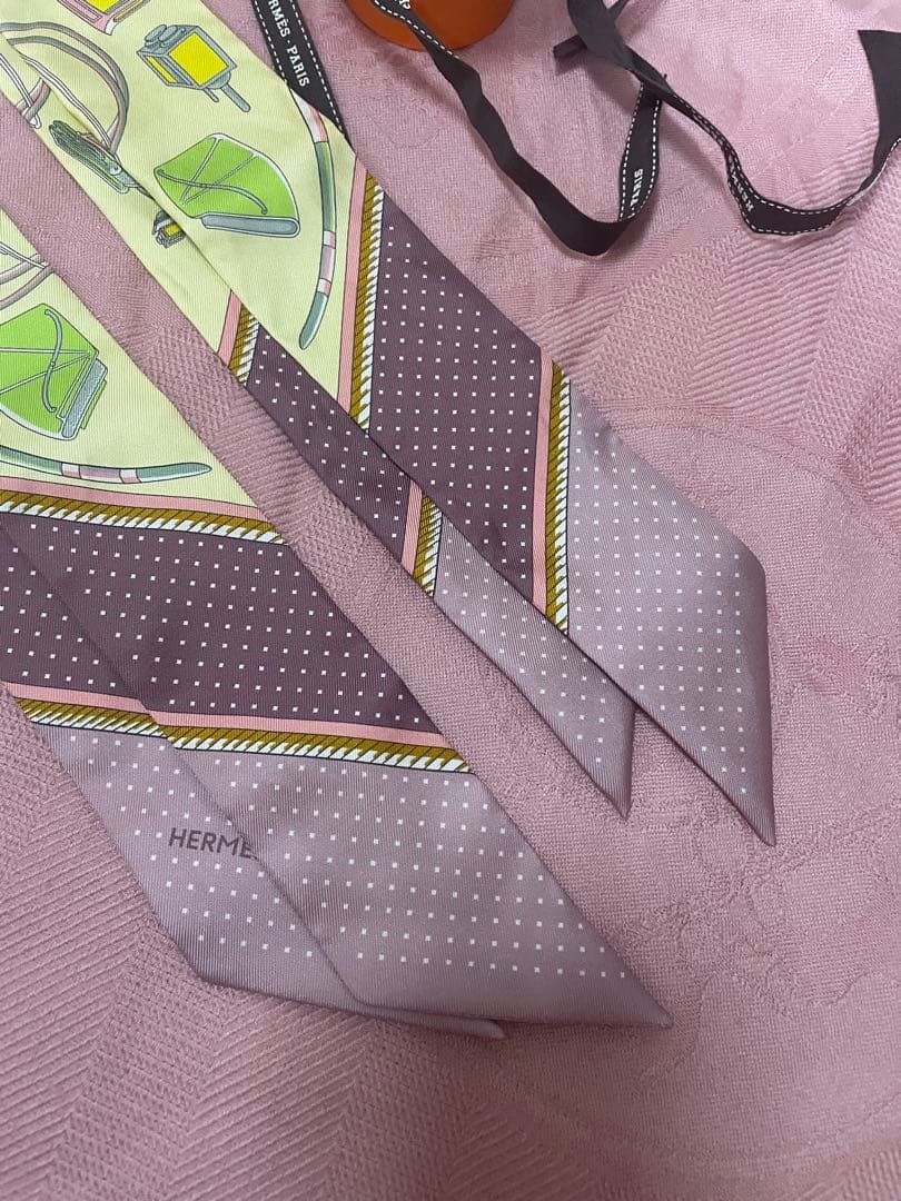 【2本】2024秋冬 エルメス リボン ツイリー スカーフ セット バーキン