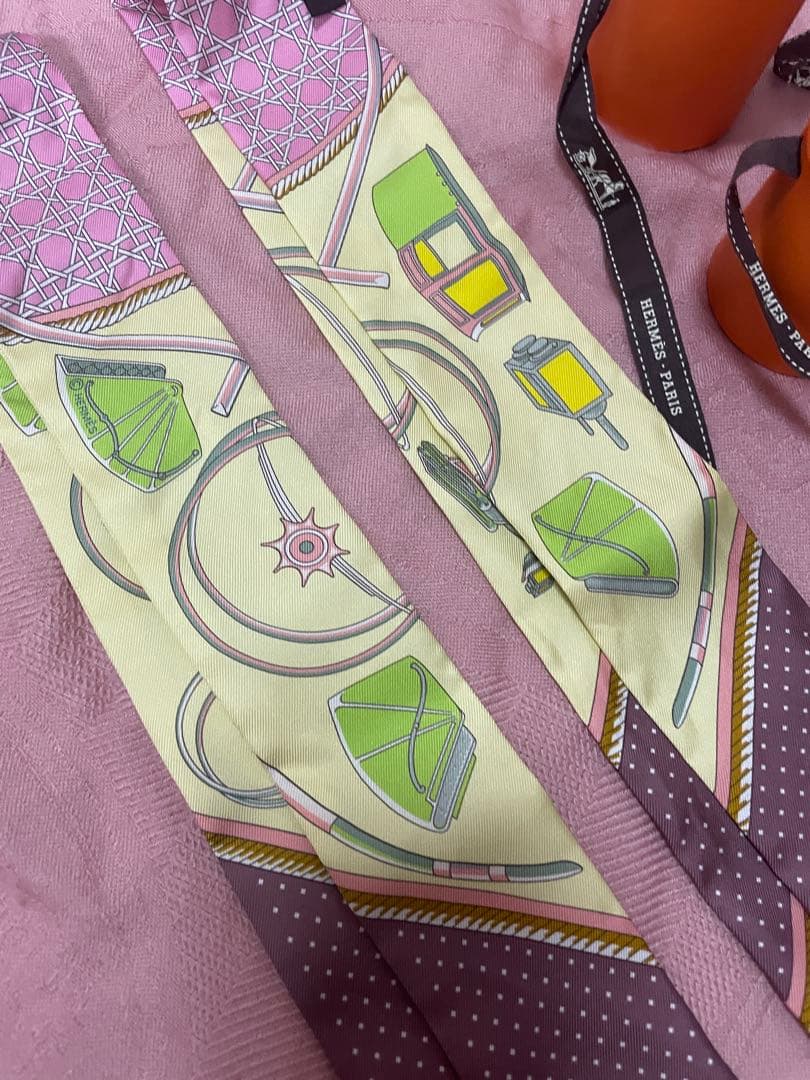 【2本】2024秋冬 エルメス リボン ツイリー スカーフ セット バーキン