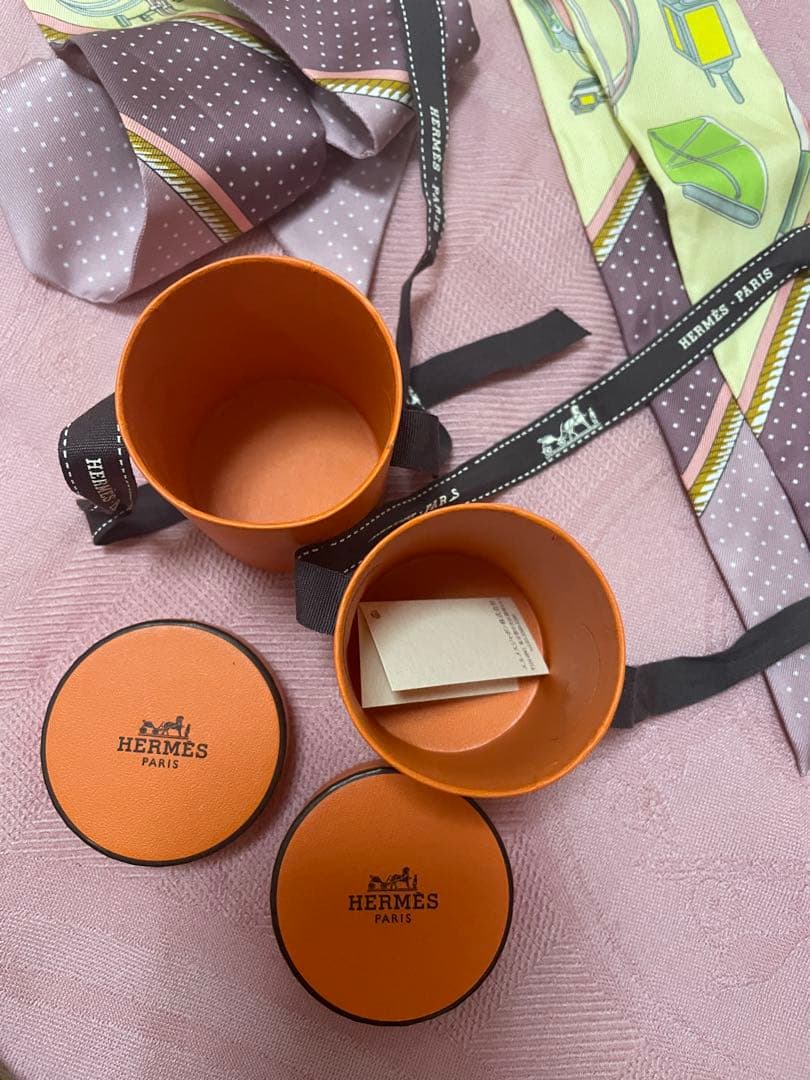 【2本】2024秋冬 エルメス リボン ツイリー スカーフ セット バーキン