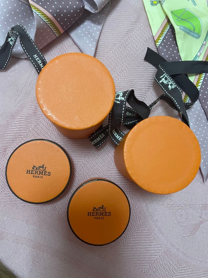 【2本】2024秋冬 エルメス リボン ツイリー スカーフ セット バーキン