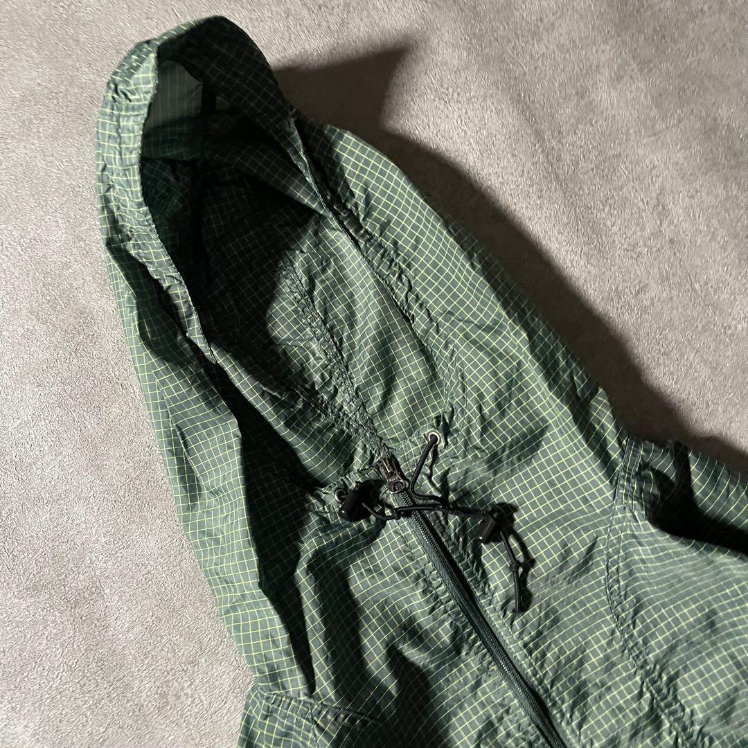 90s NIKE ACG アノラックパーカー チェック パッカブル 緑