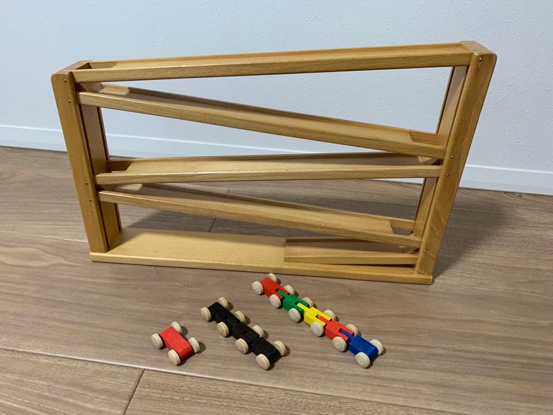 木のおもちゃ ベック社 ドイツ製 トレインカースロープ 知育玩具