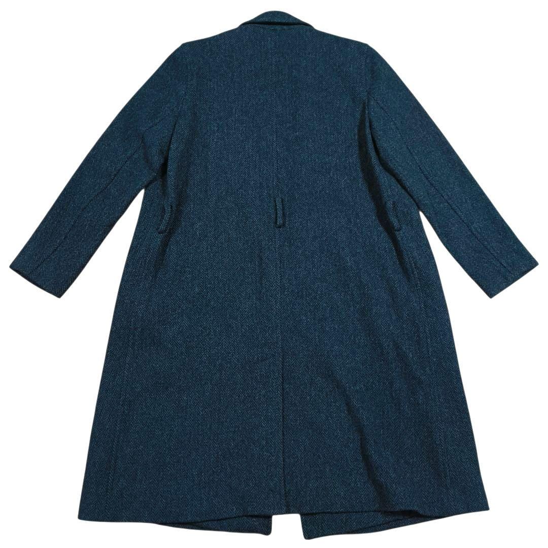 美品✨️ポロラルフローレン　ロングコート　ガウン　グレー系　L　ヘリンボーン