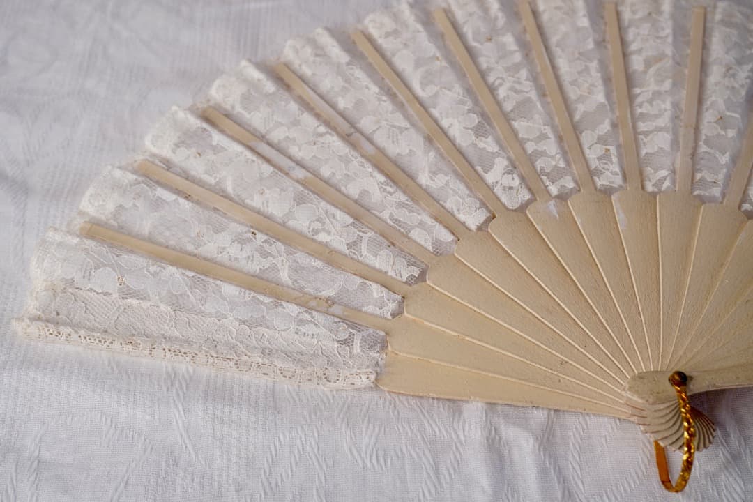 フランス アンティーク エヴァンタイユ レース扇子