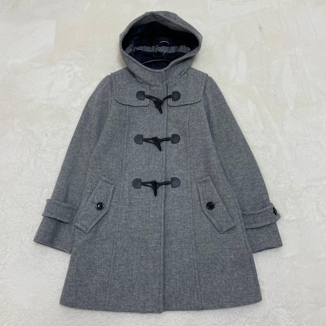 【極美品】ブルーレーベルクレストブリッジ ダッフルコート チェック グレー M