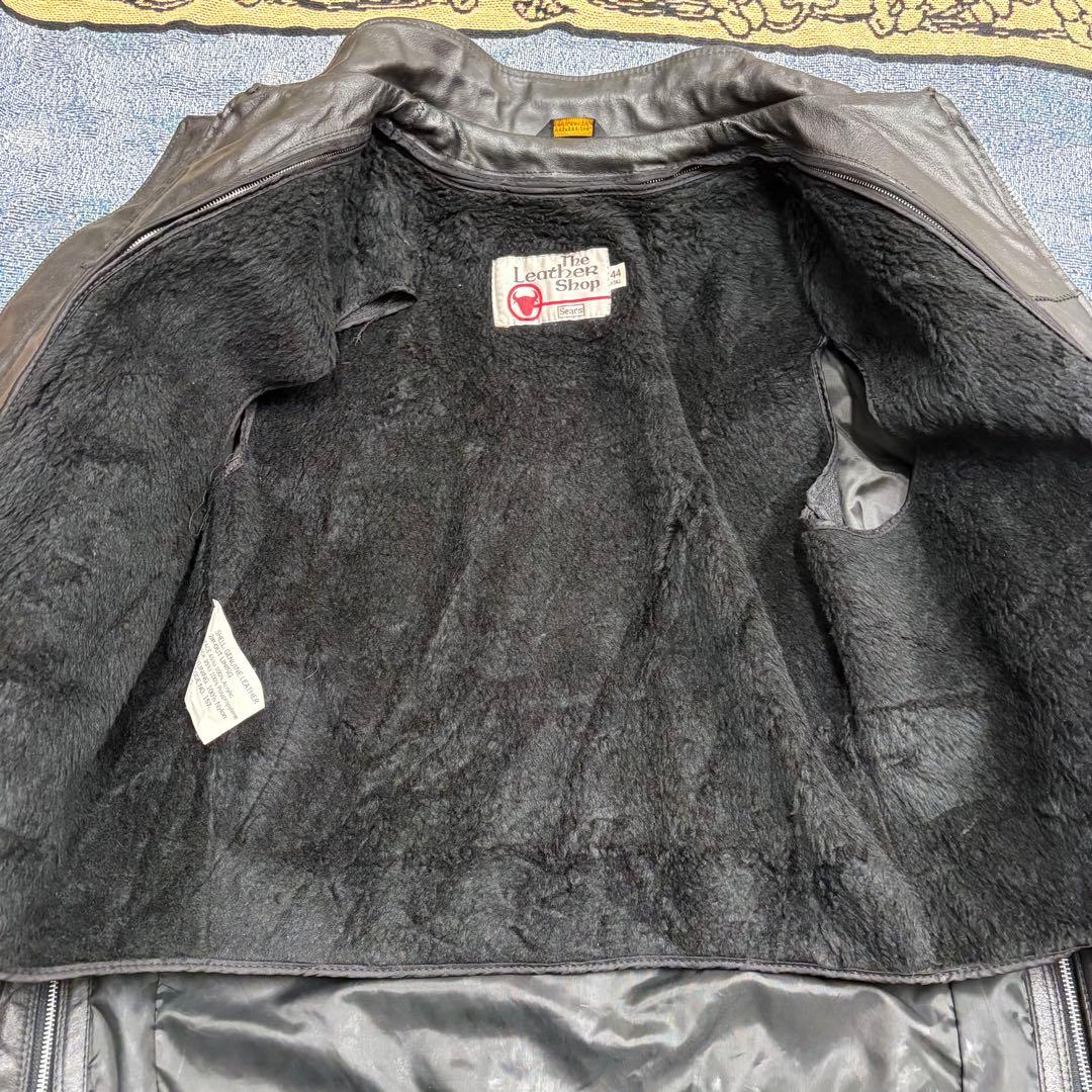 70s ストア系 Sears シアーズ シングルライダースレザージャケット