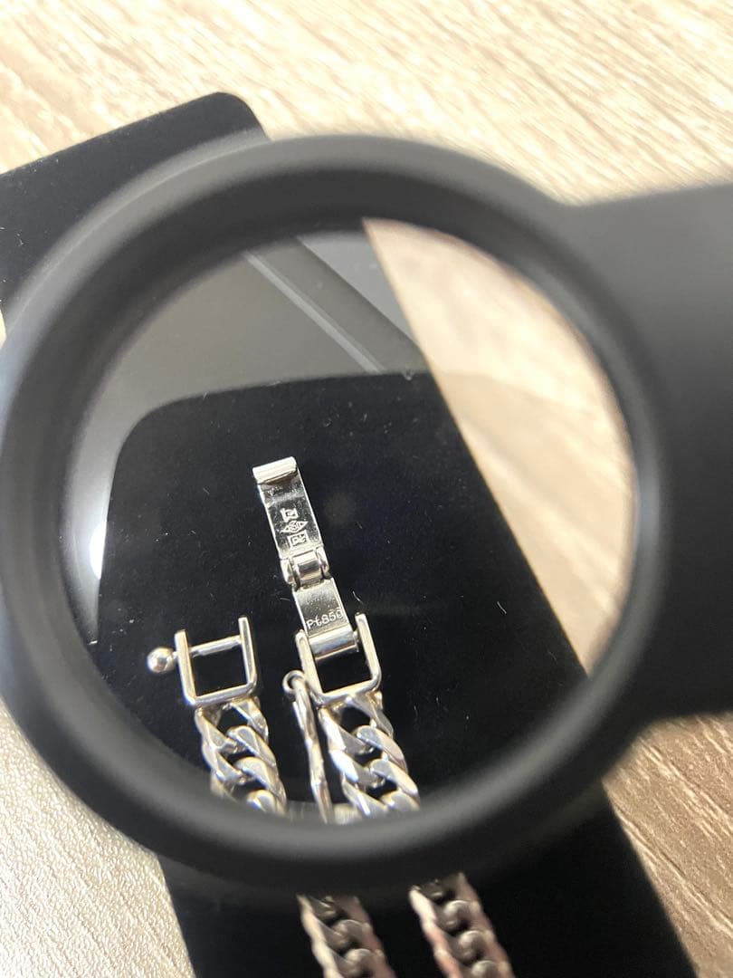 PT850 喜平 ネックレス 6面ダブル 約30g 刻印有
