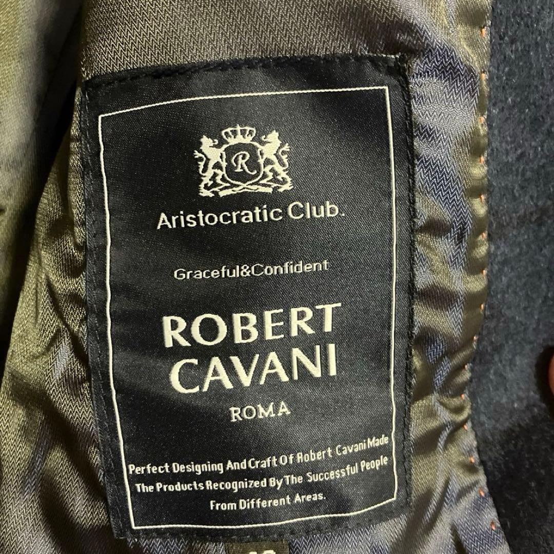 【新品】ROBERT CAVANI カシミア100％ チェスターコート M 紺