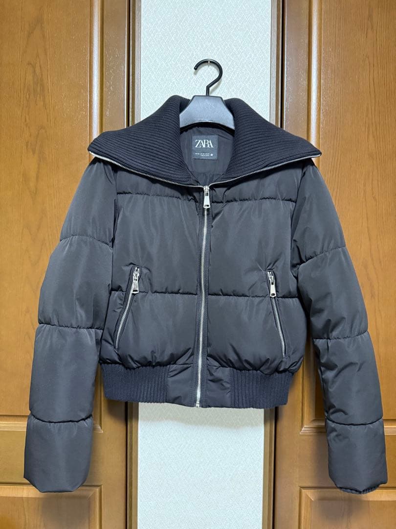 ZARA ダウン リブ仕上げパデッドアノラック　XS