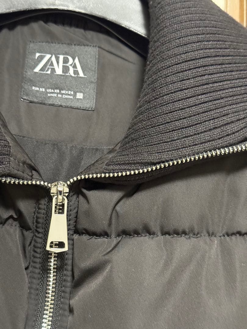 ZARA ダウン リブ仕上げパデッドアノラック　XS