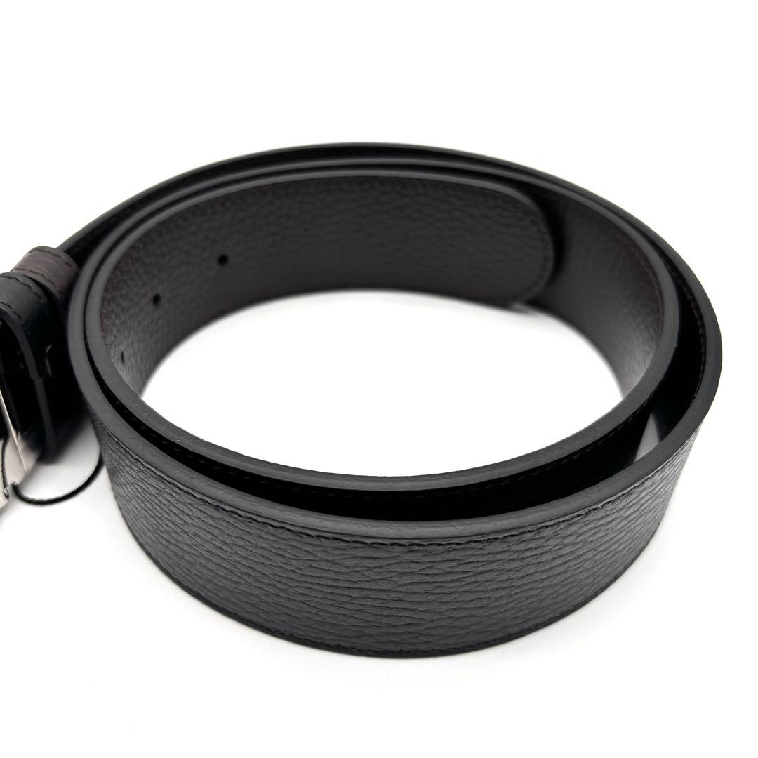 未使用保管品 グッチ ベルト リバーシブル 2way 本革 レザー ダブルG 黒