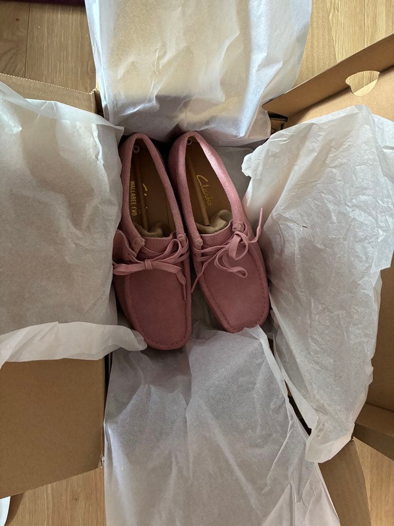 Clarks ワラビーEVO ピンク UK4 試着のみ 美品