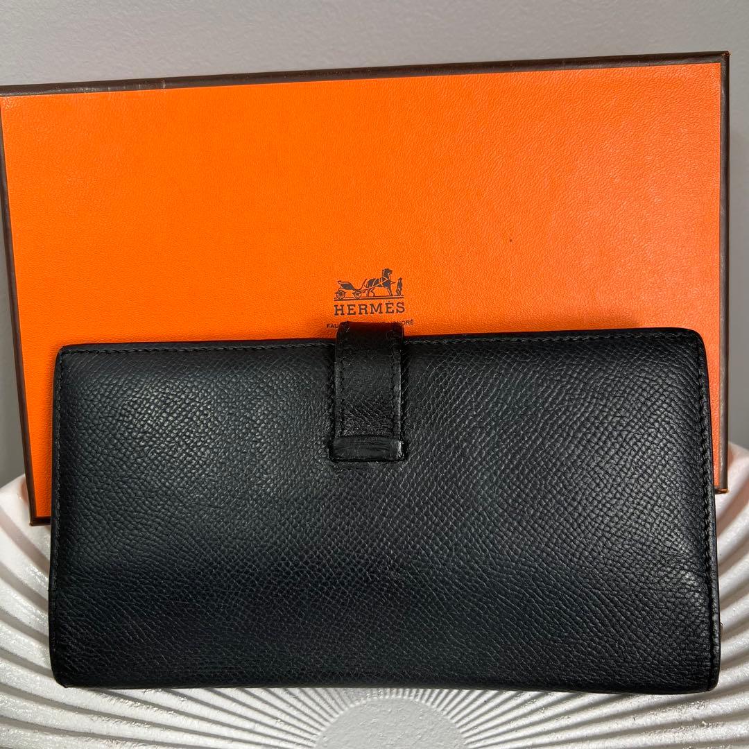 エルメス HERMES べアン クラシック エプソン ブラック シルバー