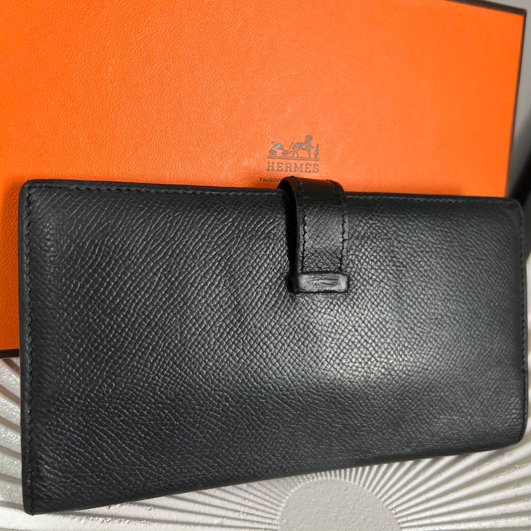 エルメス HERMES べアン クラシック エプソン ブラック シルバー