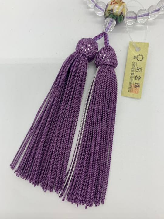 数珠　清水焼　百合