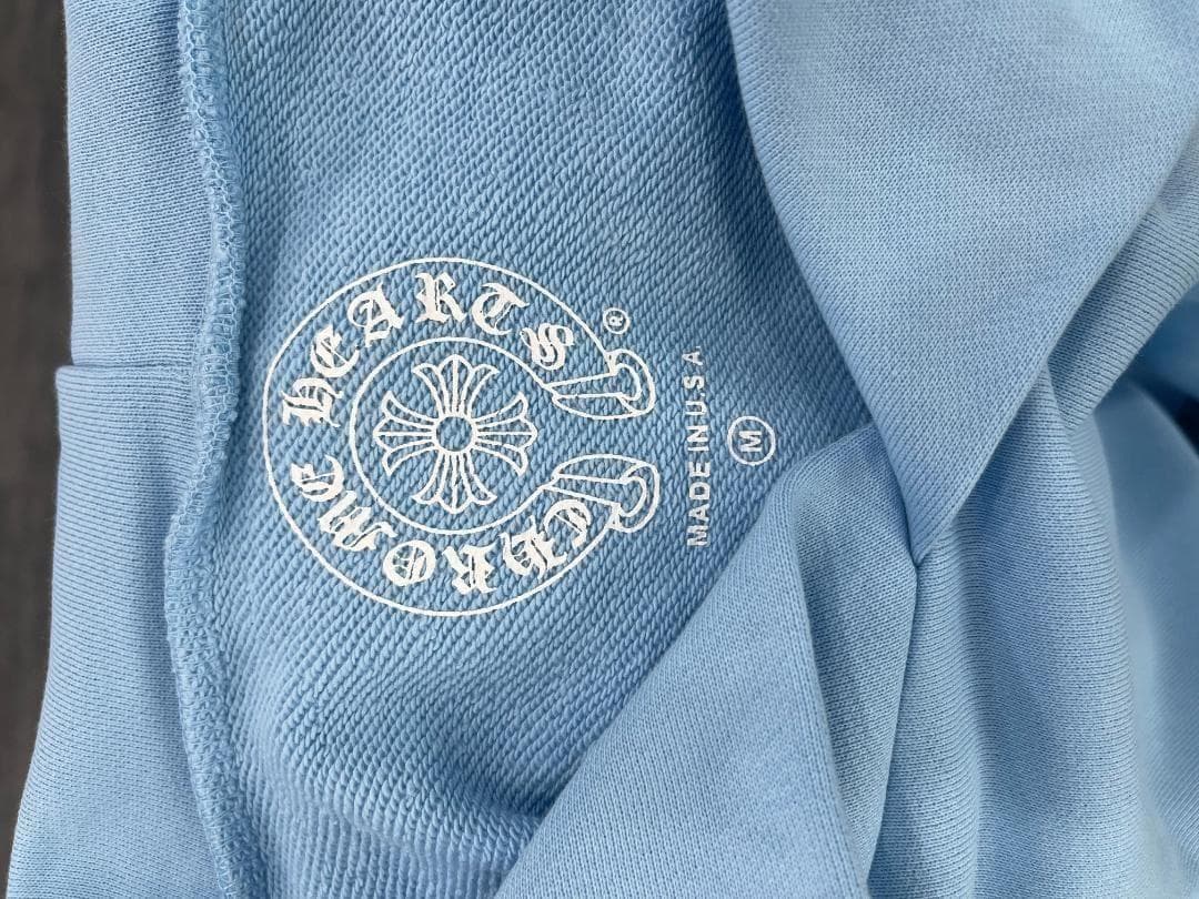 未使用CHROME HEARTS ブルー パーカー M