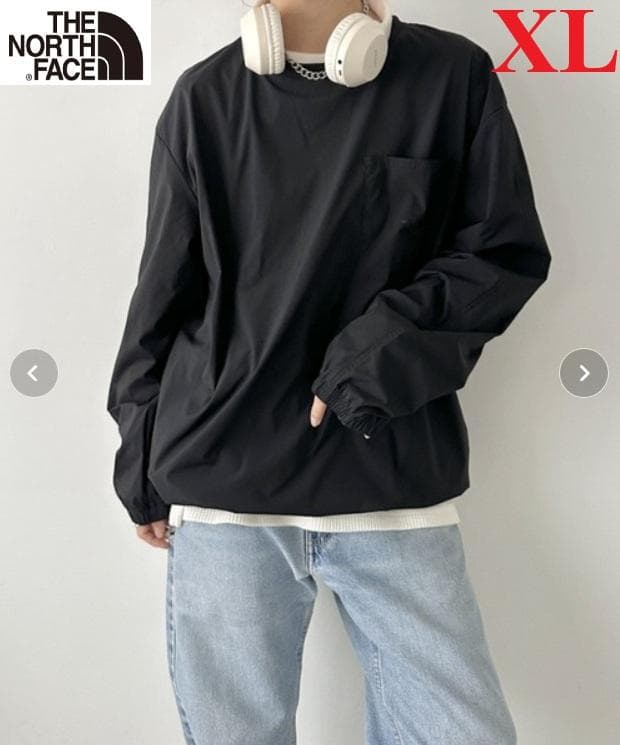 ノースフェイス Tシャツ 長袖 冷感素材 伸縮性良い ブラックXL K601C