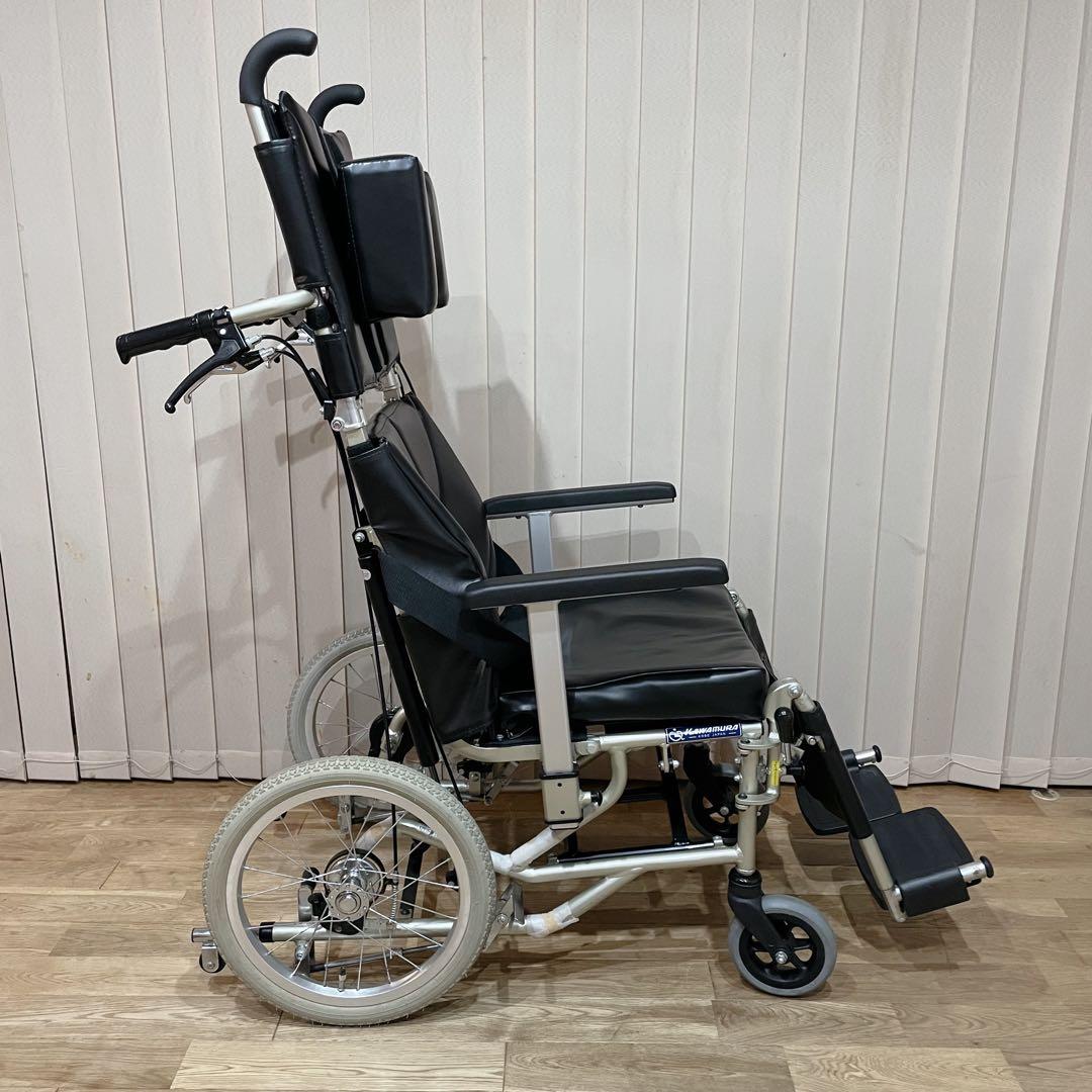 美品　カワムラサイクル リクライニング 介助用車椅子 ティルト KPF16-40