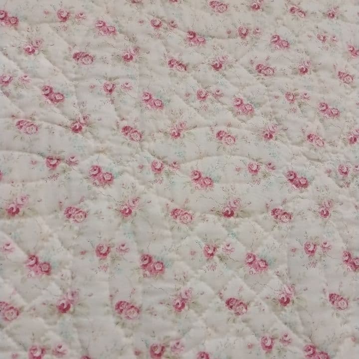 パッチワーク　ダブルウェディングリング　ハンドメイド　マルチカバー
