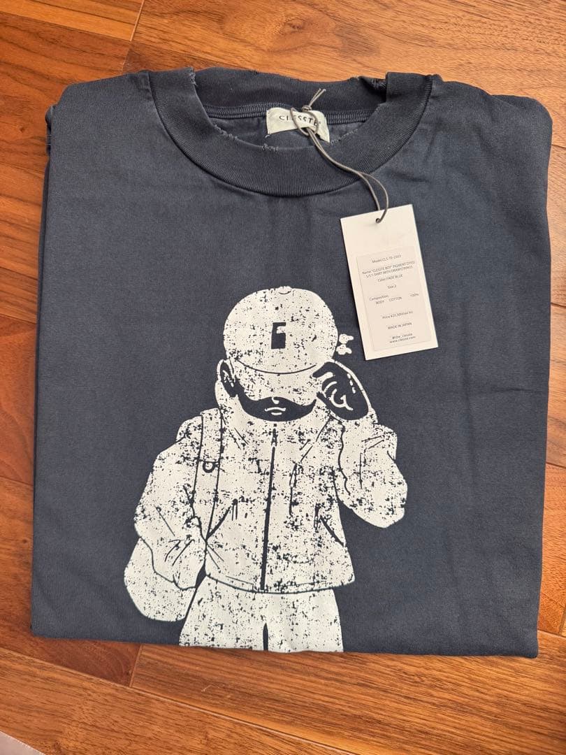 clesste boy Tシャツ size2 fade Blue