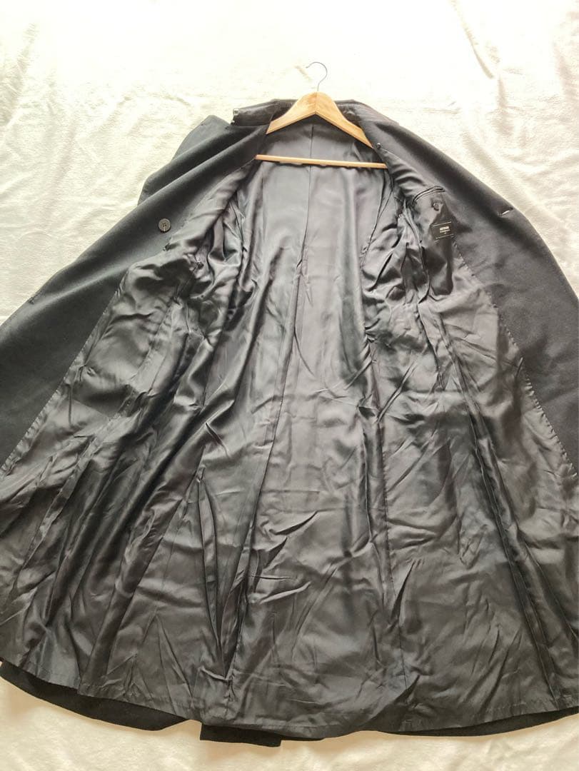 ARTISAN カシミヤ100% ロング・トレンチコート　13号　黒　美品