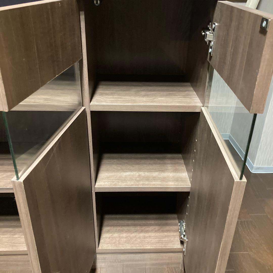 ワイエムワールド カウンター下収納 扉付き セピアナチュラル