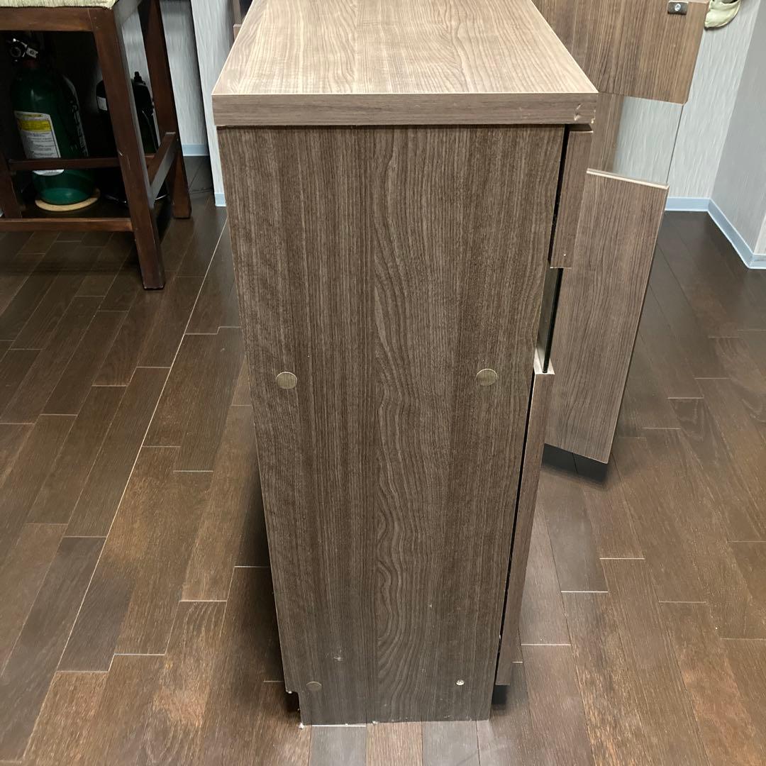 ワイエムワールド カウンター下収納 扉付き セピアナチュラル