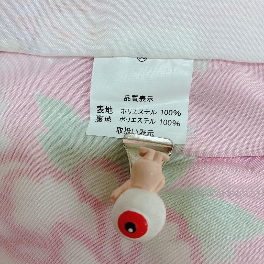 七五三 3歳 女の子 着物 被布セット ピンク 花柄 チェック