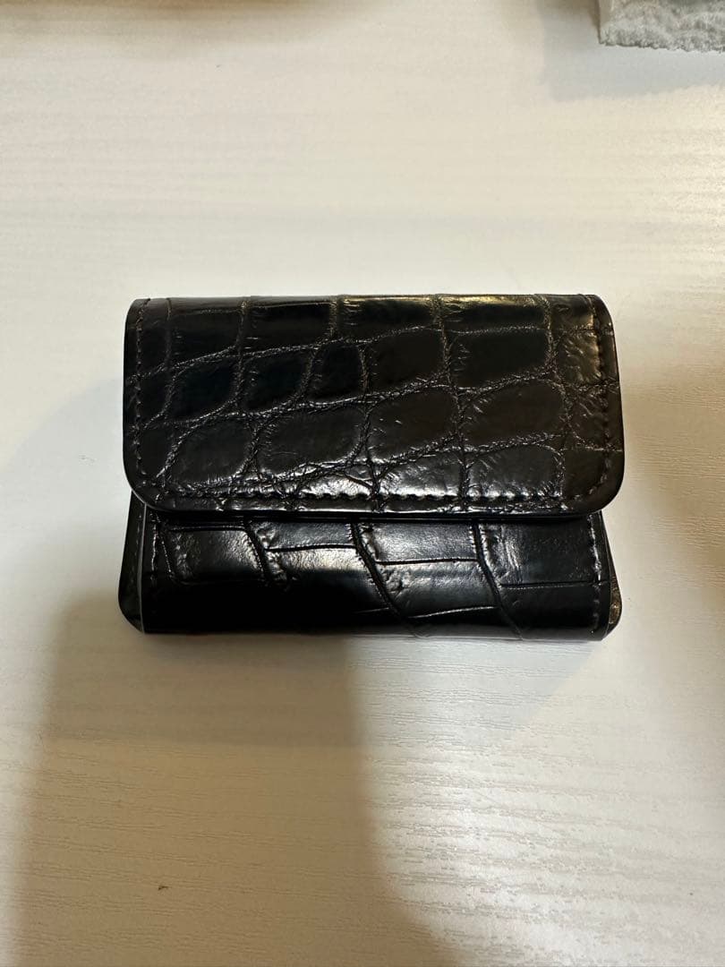 WILDSWNS ワイルドスワンズ ケース 名刺入れ アーサー クロコ 黒