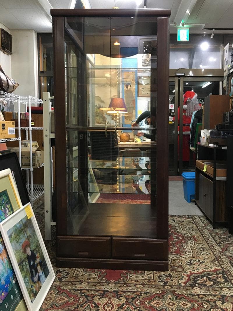 ★美品！　高級ミラーガラスキャビネット　4段タナ　180 X 80 cm