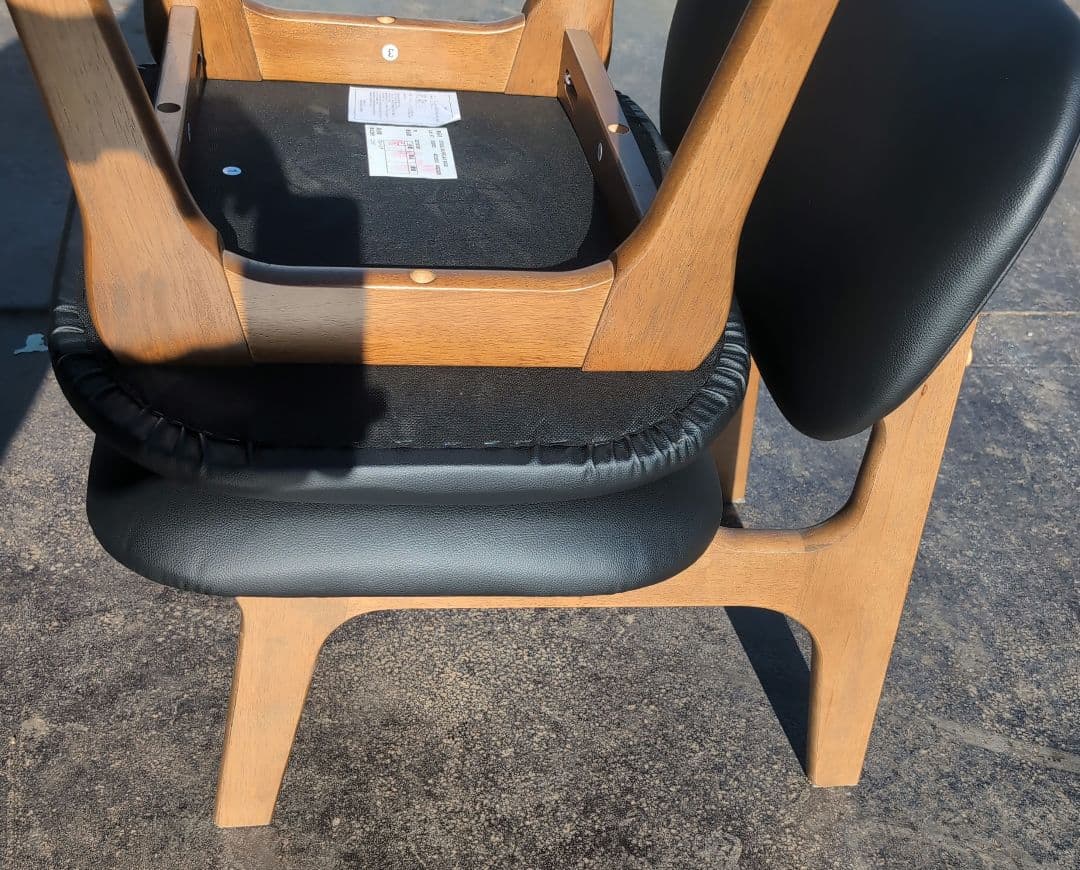 ニトリ　デスクチェア、スツールセット(NSリラックス MBR/BK)中古美品　2