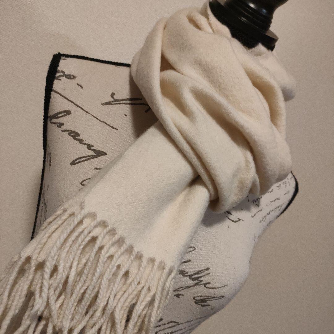 e40 クロエ　Chloe　マフラー　カシミヤ100 白