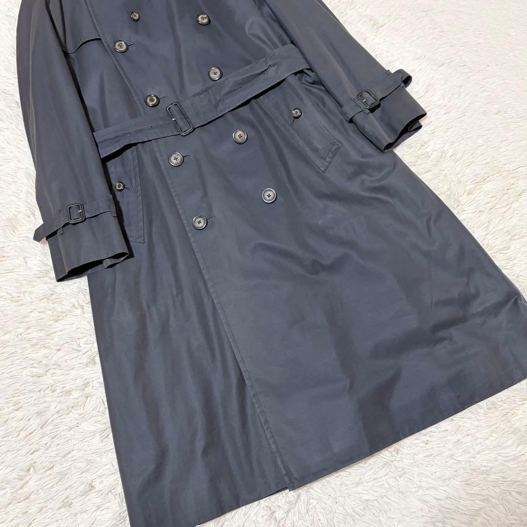 美品　バーバリーロンドン　トレンチ　羊毛　カシミヤ混　ベルト　チェック
