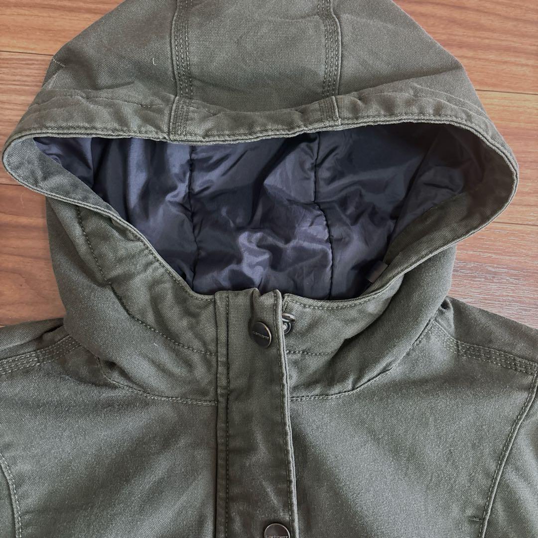 4 Carhartt フード ジャケット オリーブ カーキ　カーハート　アウター