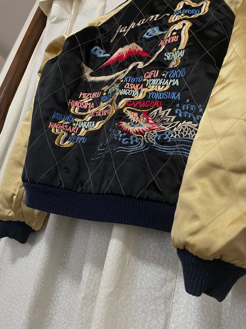 テーラー東洋 別珍 蛇髑髏　スカジャン ベロア ドクロ 昇龍